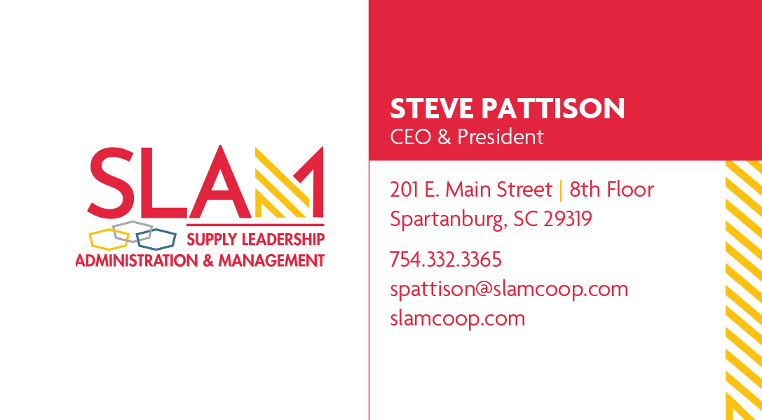SLAM business card template preview
